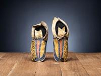 Kiowa Beaded Hide Moccasins