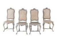 Four French Painted Side Chairs