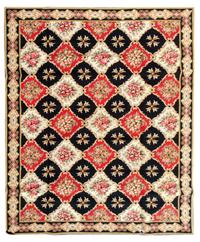 A Pair of Faux Needlepoint Rugs 12 feet 3 inches x 11 feet 3 inches.