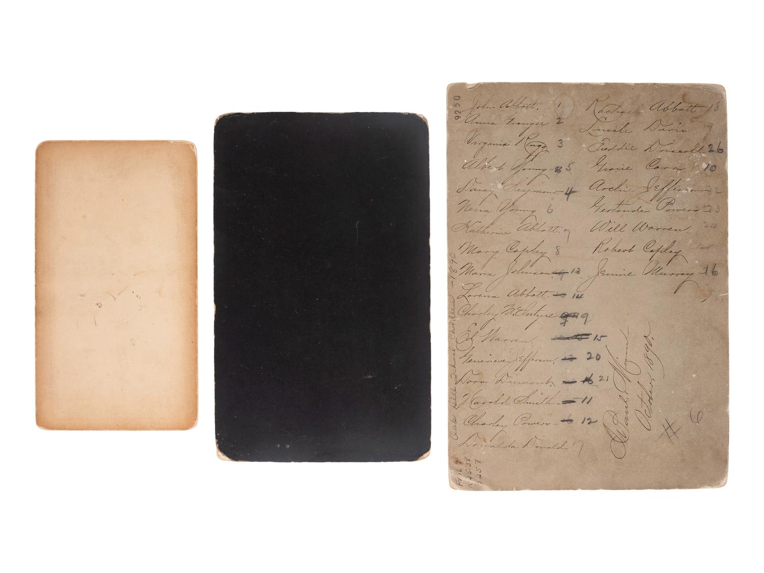 [EARLY PHOTOGRAPHY]. A group of 8 photographs and related items with military and patriotic subject matter, comprising: NOW FREEMANS PROPERTY - SEE 420/2474