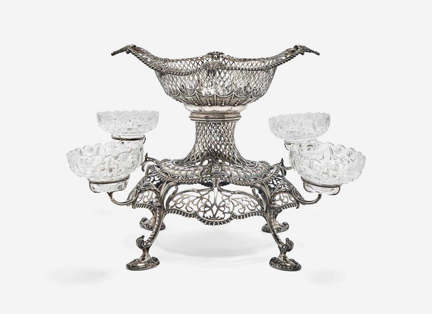 A George III sterling silver epergne, Thomas Pitts I, London, 1769