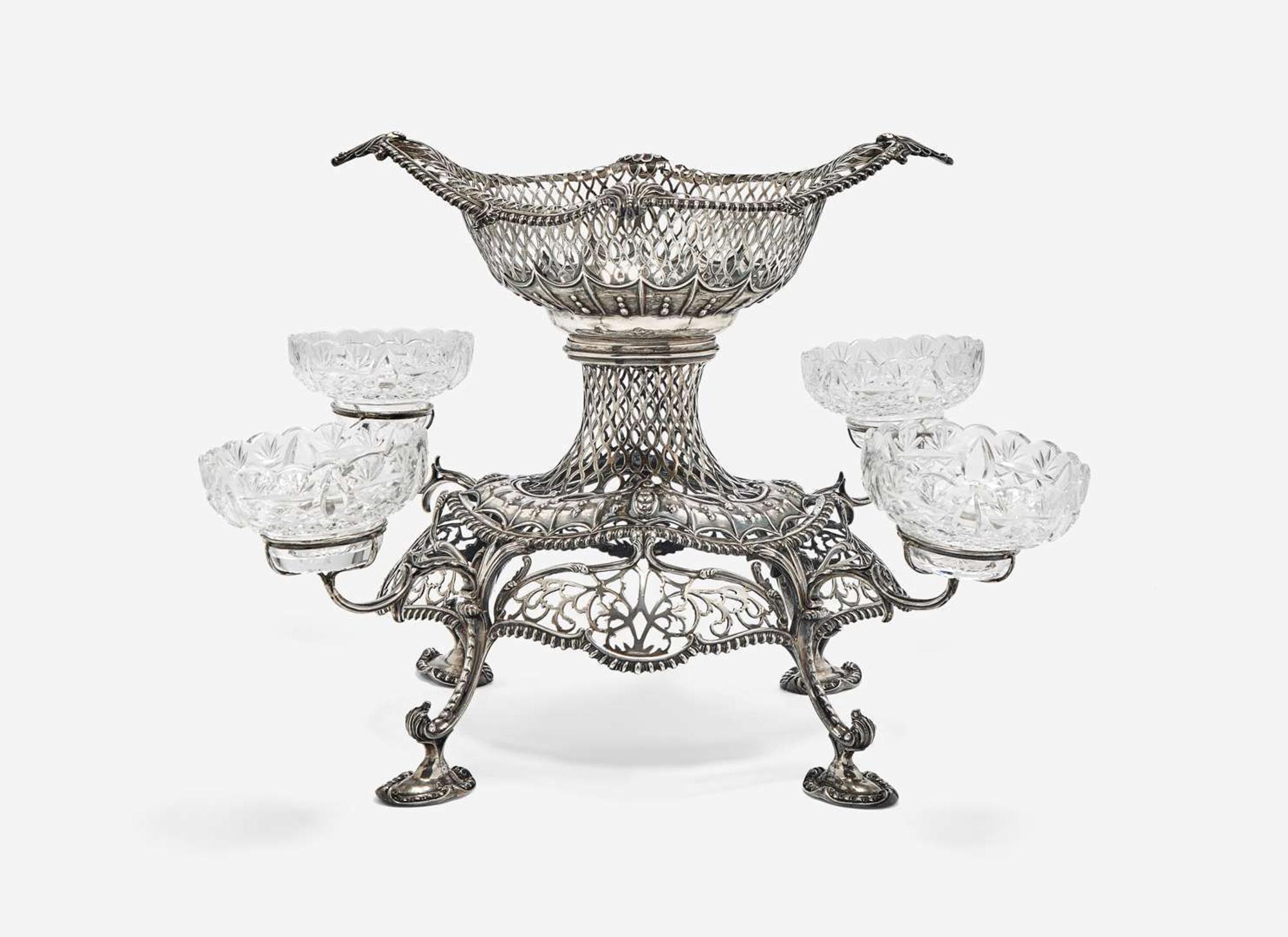 A George III sterling silver epergne, Thomas Pitts I, London, 1769