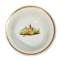 Two Classical Painted and Gilt-Decorated Porcelain Footed Bowls