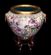 Three Large Chinese Cloisonné Vessels