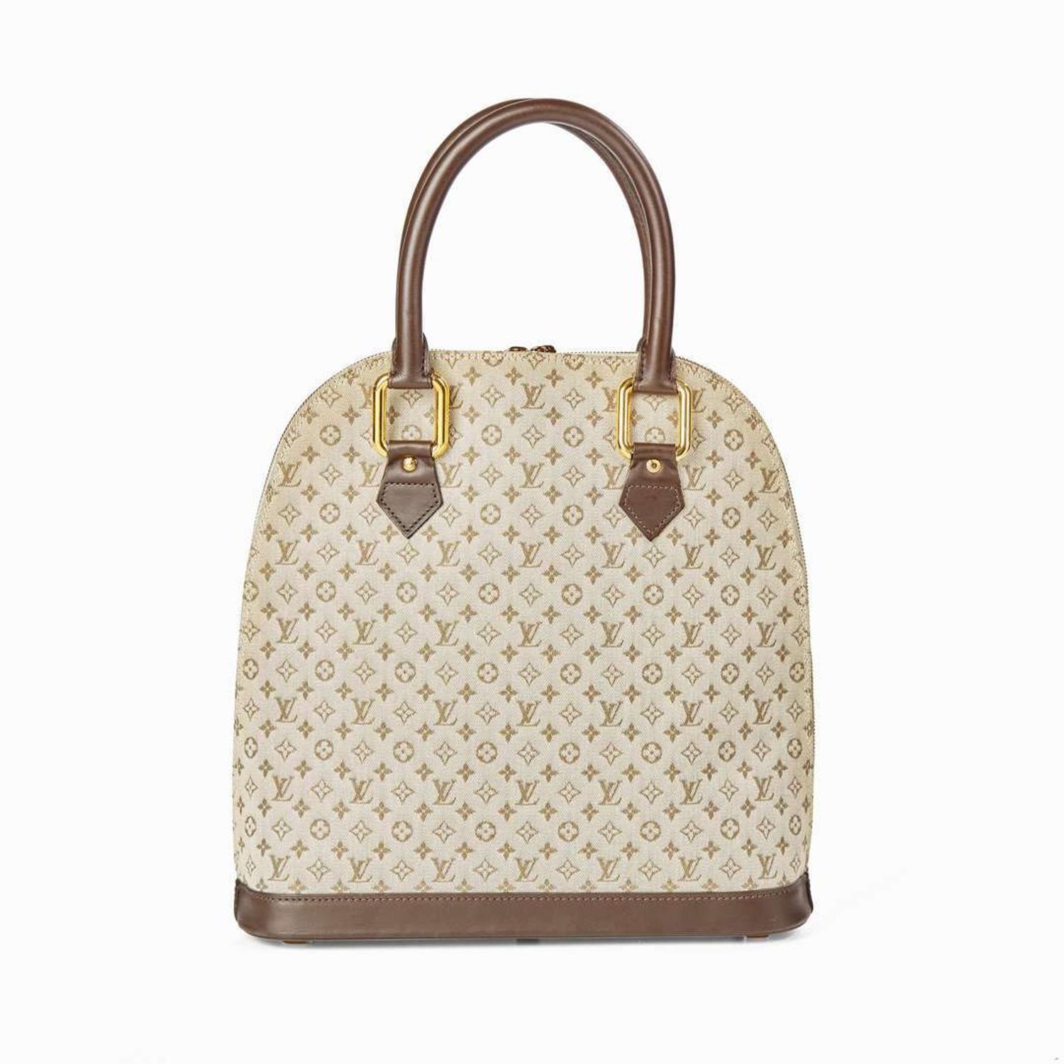 A Louis Vuitton Alma Haut in Khaki Coated Canvas Louis Vuitton