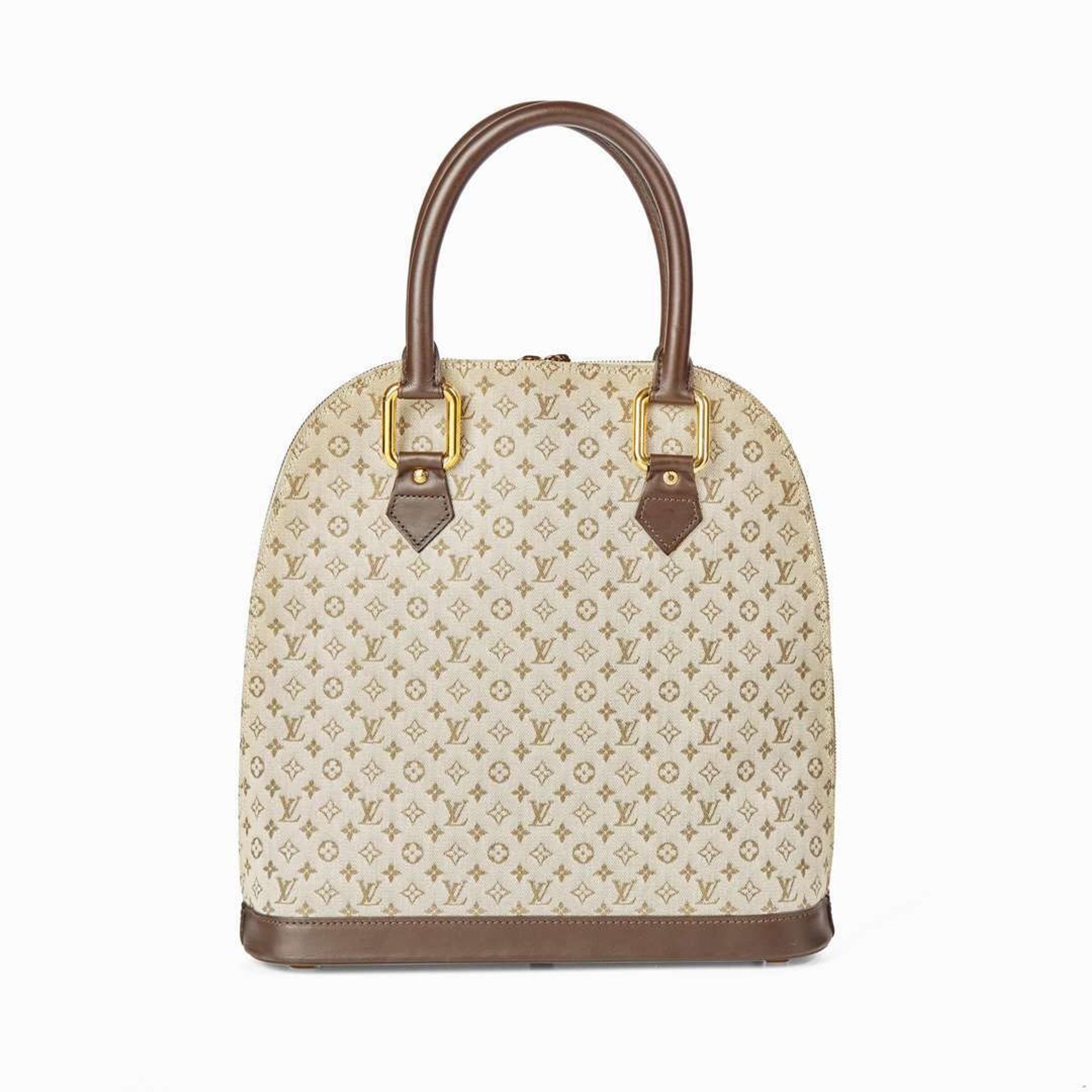 A Louis Vuitton Alma Haut in Khaki Coated Canvas Louis Vuitton
