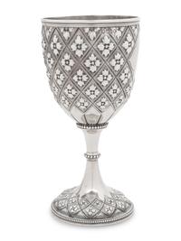 A Victorian Gothic Revival Silver Wine Goblet