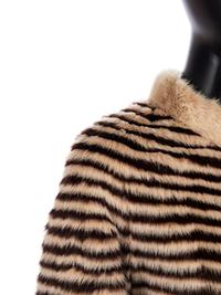 Vintage Striped Mink Coat, 1970-90s