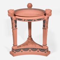 A Monumental Wedgwood Terracotta and Black Jasperware Egyptian Revival Perfume Burner UK, early 21st century