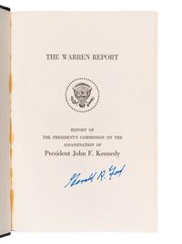 FORD, Gerald R. (1913-2006) and Chief Justice Earl WARREN (1891-1974). The Warren Report. Report of the President’s Commission on the Assassination of President John F. Kennedy . [Washington, D.C.?]: The Associated Press, [1964].