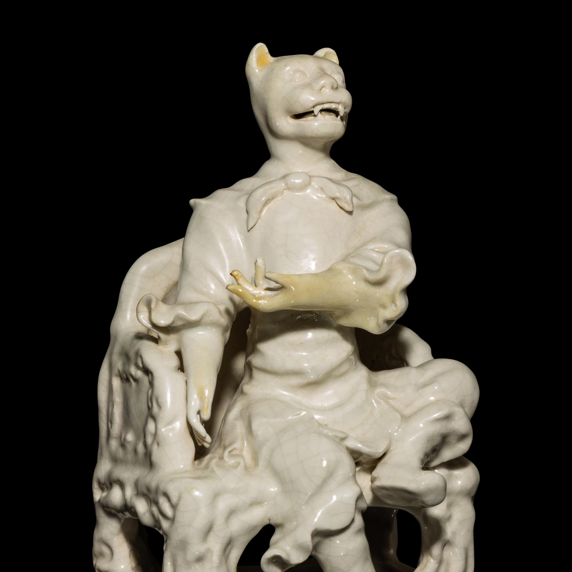 Two Chinese Blanc de Chine Porcelain Zodiac Figures, Early-Mid 20th Century — 近代 德化白瓷生肖兩尊