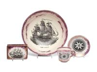 Four Sunderland Luster Nautical Table Articles