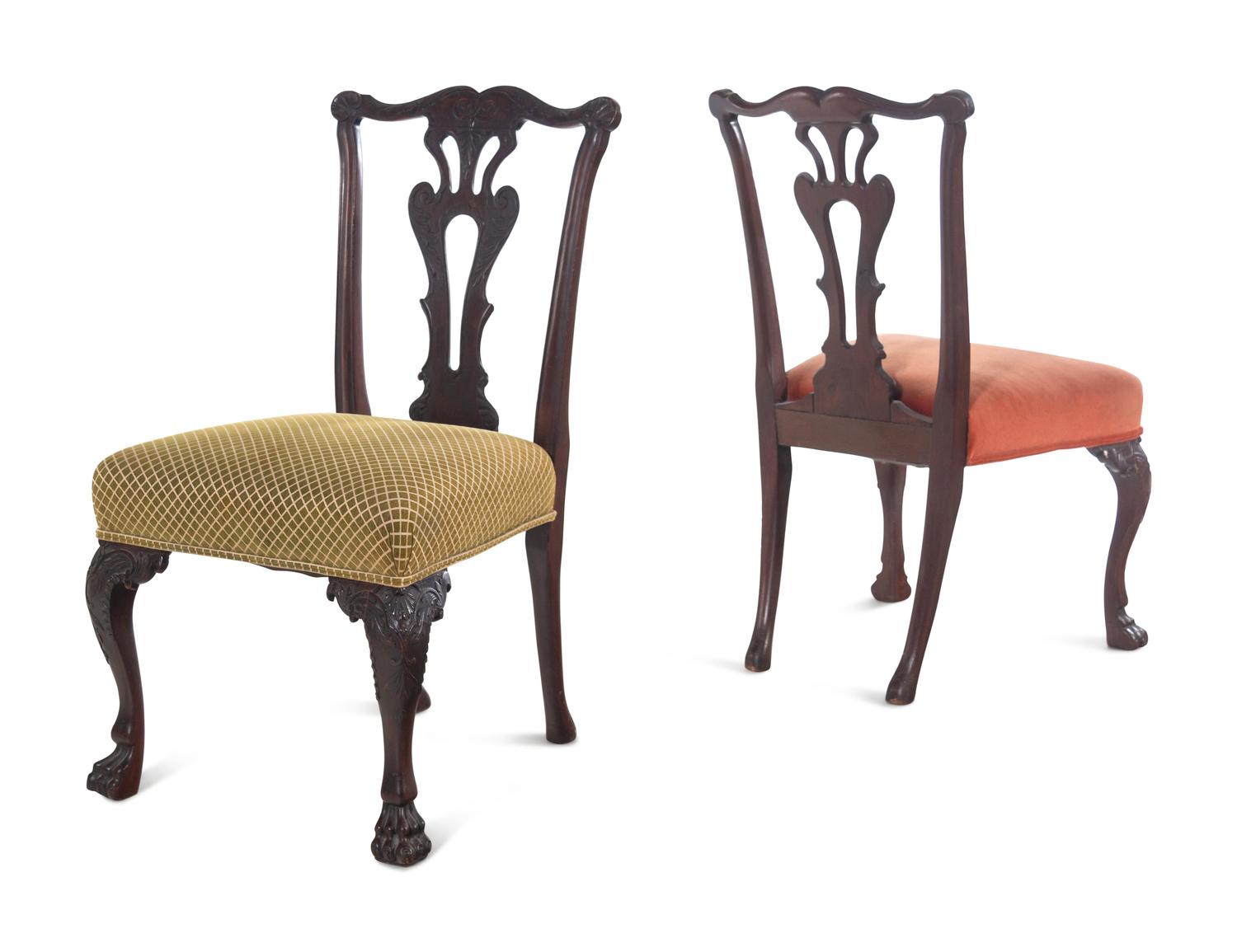 A Set of Twelve George II Style Mahogany Dining Chairs