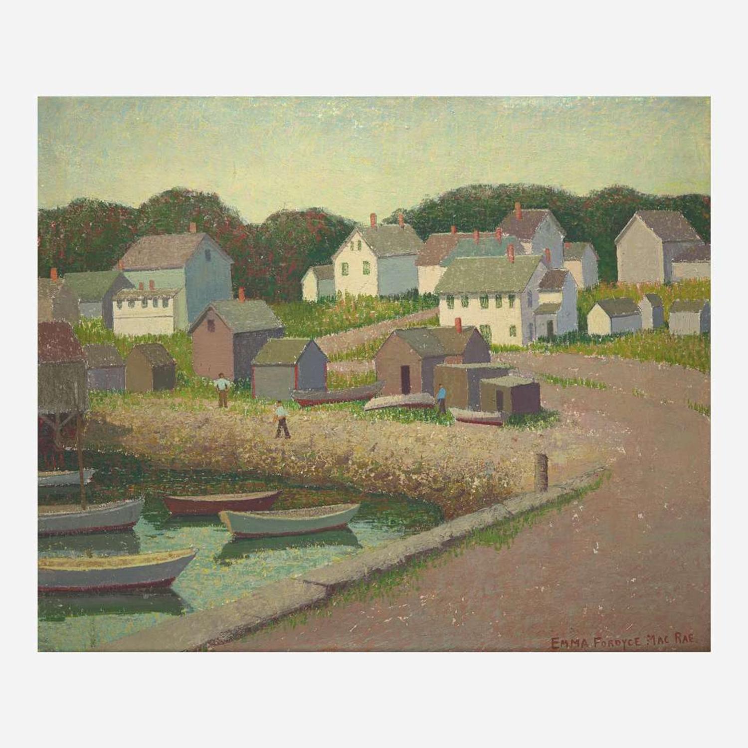 Emma Fordyce MacRae (American, 1887–1974) Fishermen's Houses (Cape Ann)