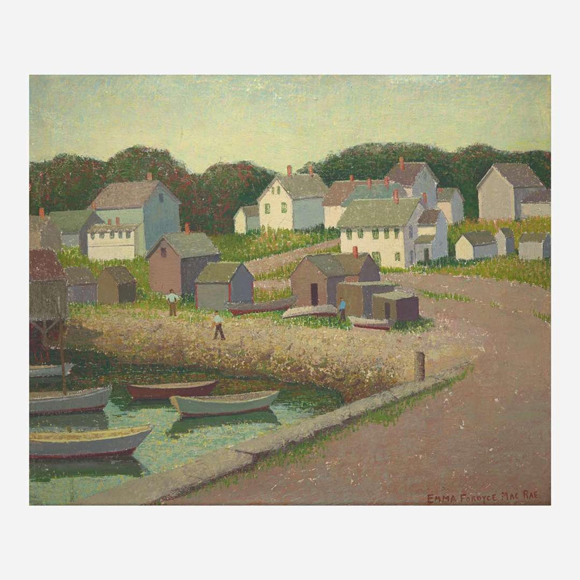 Emma Fordyce MacRae (American, 1887–1974) Fishermen's Houses (Cape Ann)