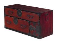 An Iron Mounted Softwood Tansu Chest
