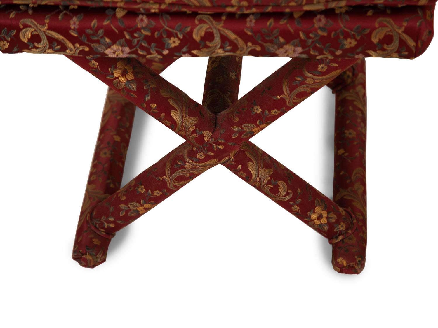 A Group of Three Upholstered Stools — 20th Century
