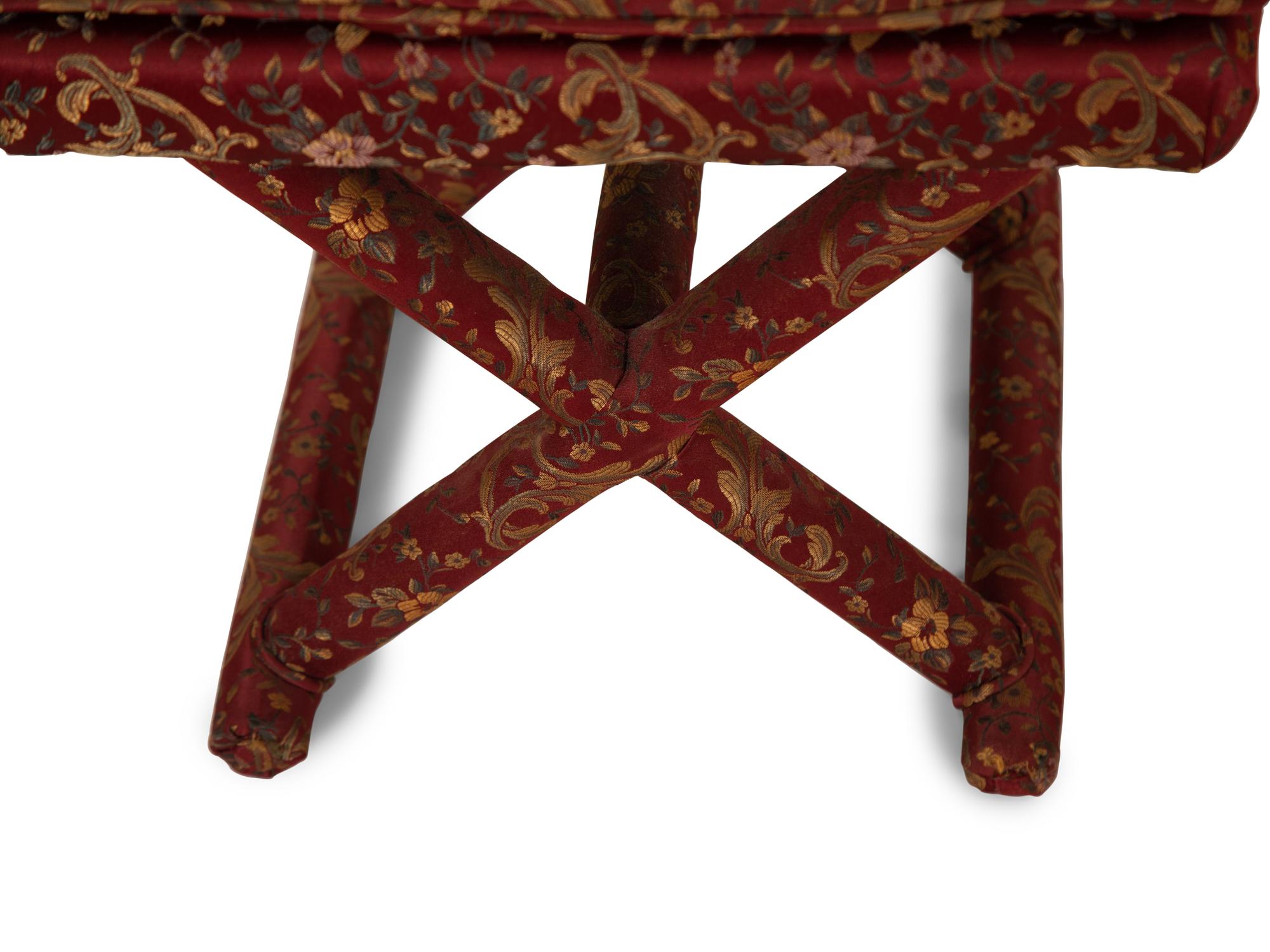 A Group of Three Upholstered Stools — 20th Century