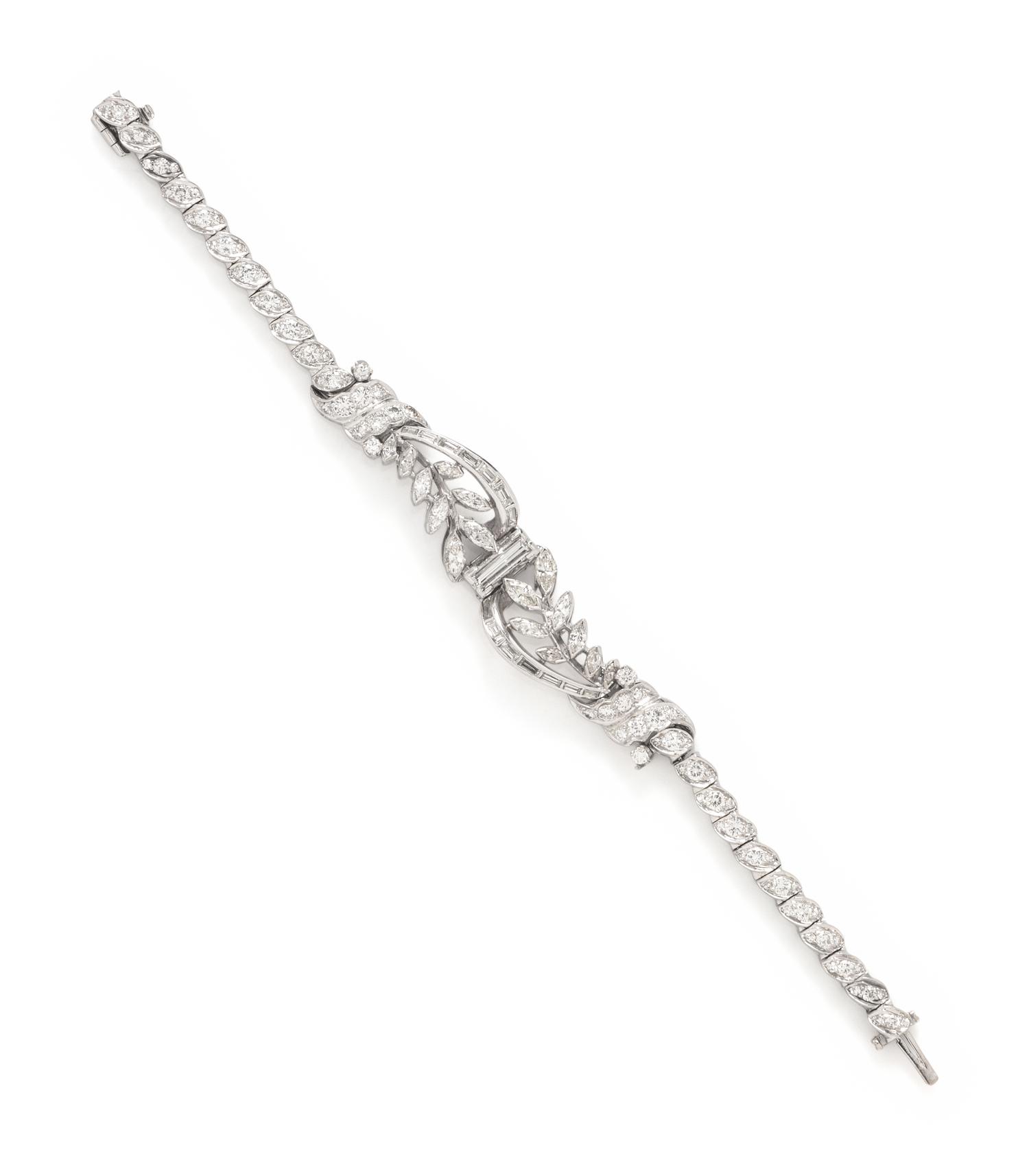 PLATINUM AND DIAMOND BRACELET