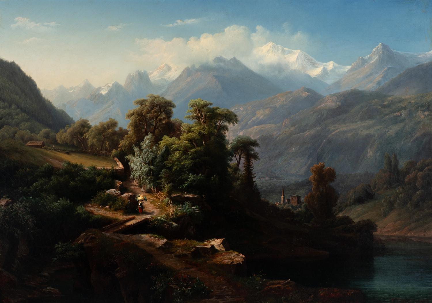An Alpine Landscape , 1858