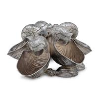 A Buccellati Silver Nautilus Shell Centerpiece