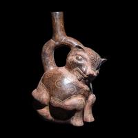 A Chavin Jaguar Effigy Vessel