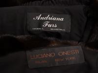 Diagonally-Pieced Ranch Mink Fur Coat