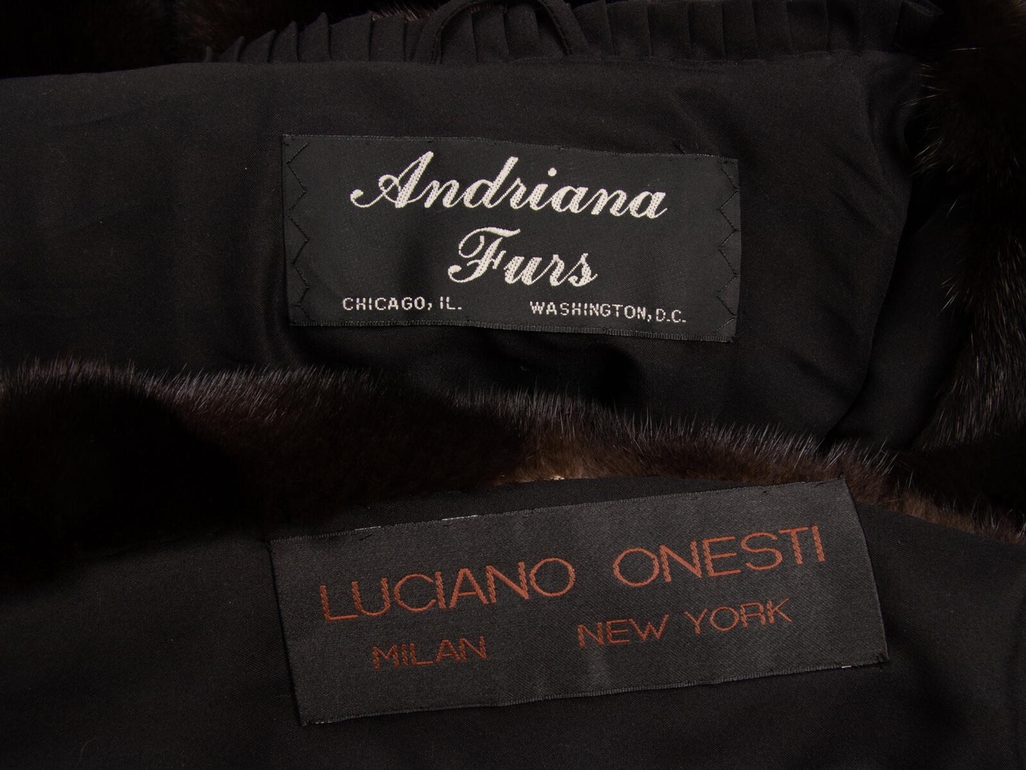Diagonally-Pieced Ranch Mink Fur Coat