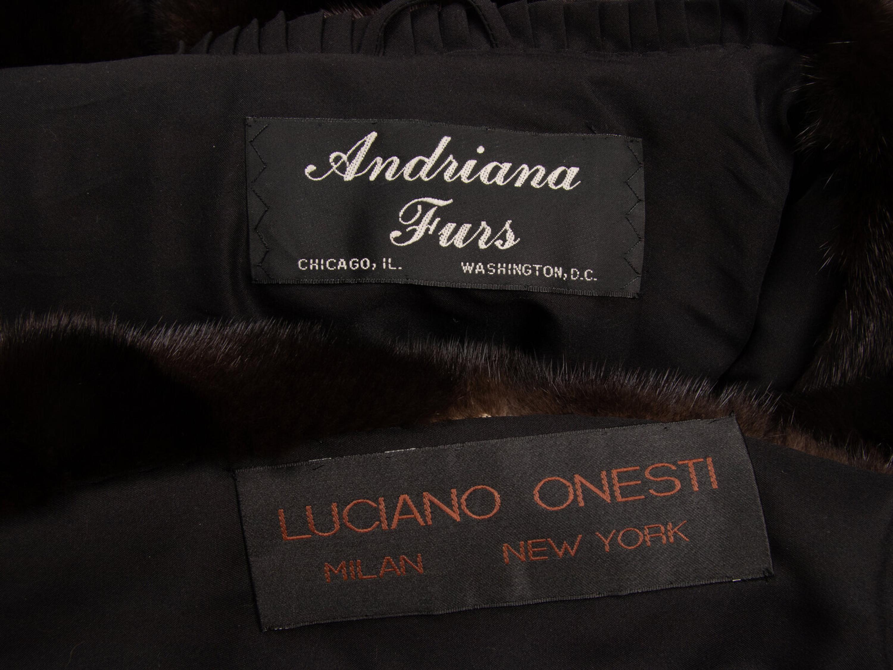 Diagonally-Pieced Ranch Mink Fur Coat