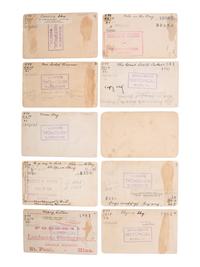 [NATIVE AMERICANS]. Album containing CDVs of Sioux involved in the 1862 Dakota Uprising in Minnesota containing photographs by Joel Whitney, B.F. Upton, and Martin's Gallery of St. Paul, MN.