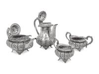 An Assembled Irish Silver Four-Piece Tea and Coffee Service