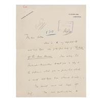 [Literature] Wells, H.G. Autograph letter, signed