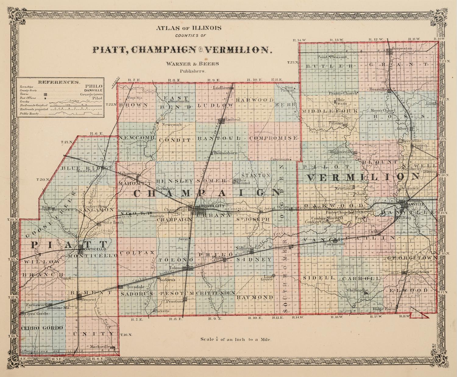 A group of 14 19th and 20th century maps, comprising: