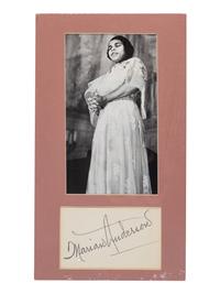 [20TH-CENTURY OPERA SINGERS]. A group of 5 photographs or photographic prints of opera singers from the 1930s, most signed, comprising images of: