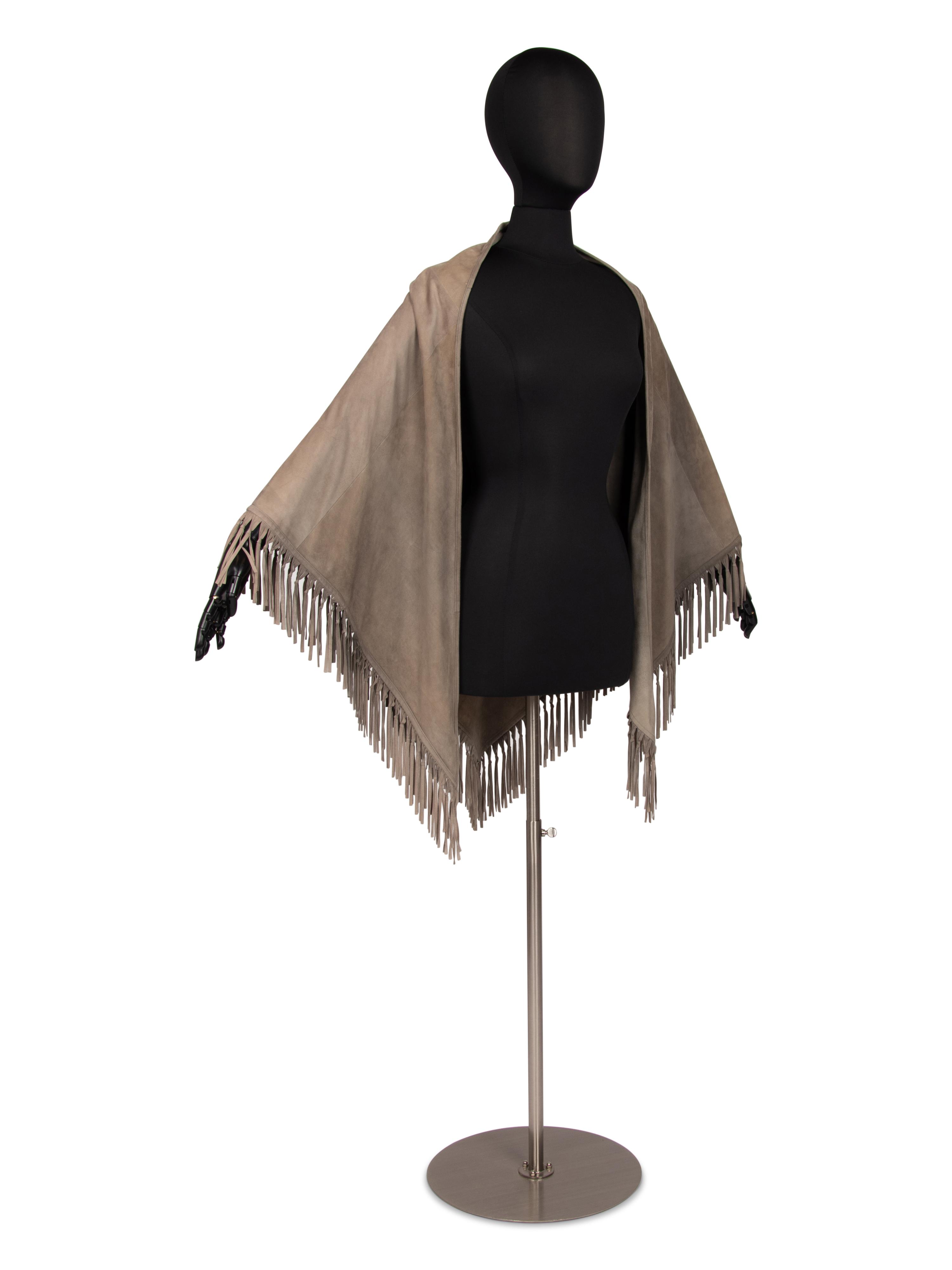 Loro Piana Grey Suede Shawl