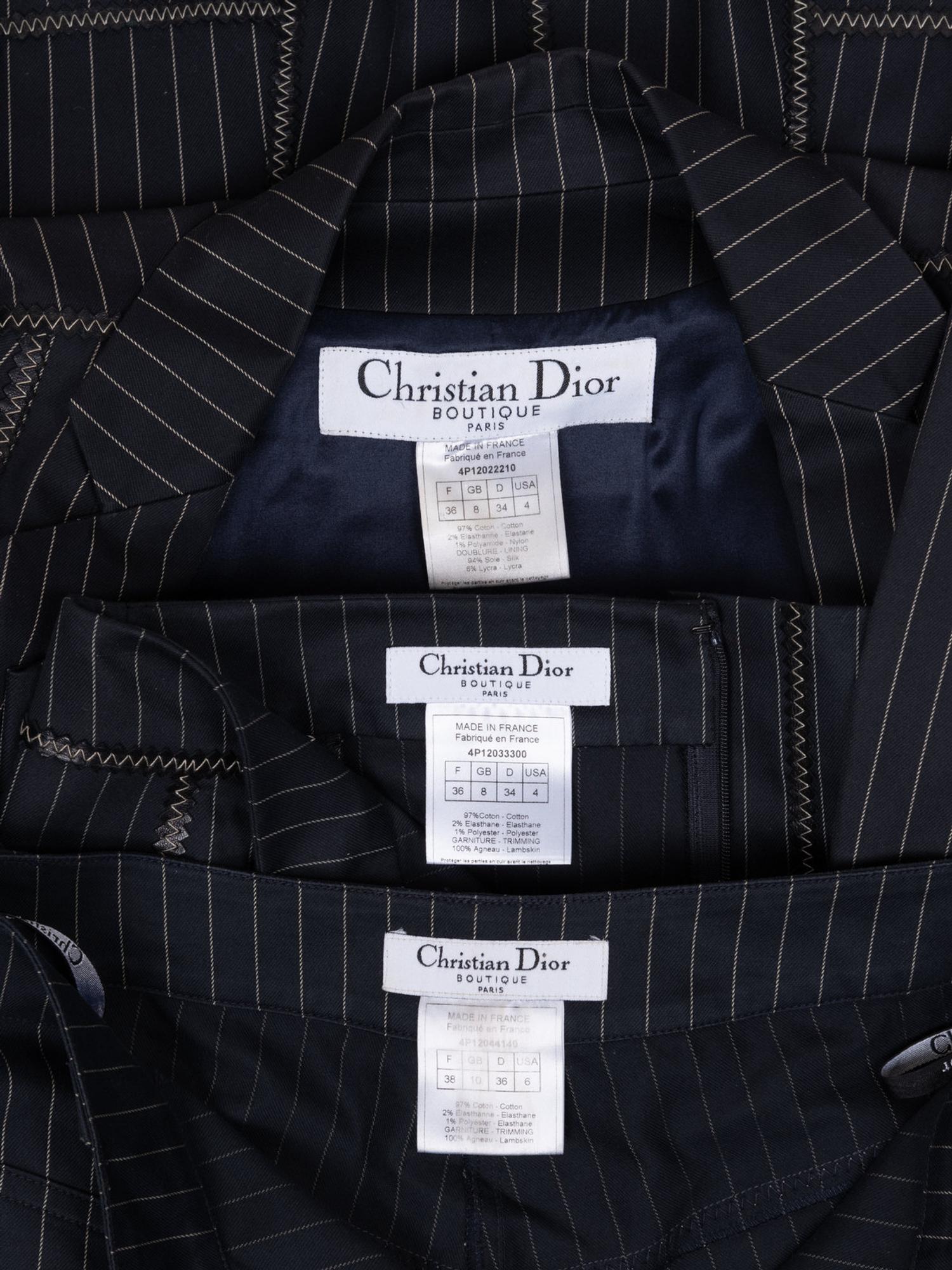 Christian Dior, Pinstripe Three-Piece Set, 1990-2000s