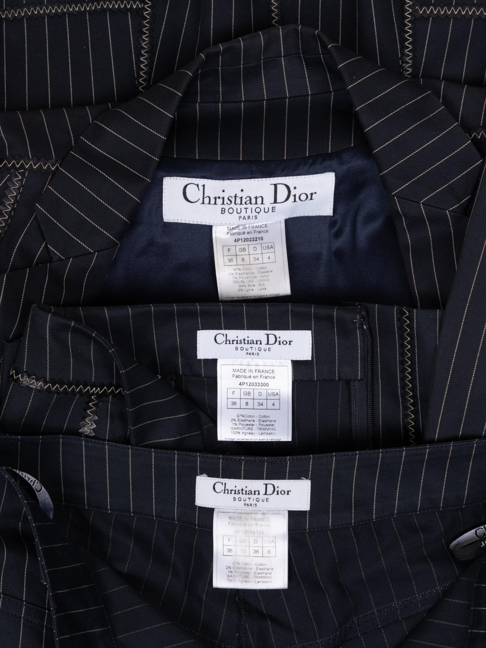 Christian Dior, Pinstripe Three-Piece Set, 1990-2000s