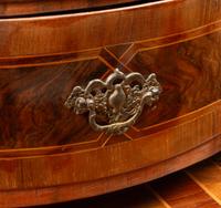 A German or Austrian Walnut and Marquetry Tabernacle Cabinet and Chest of Drawers