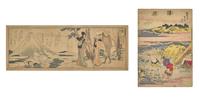 Katsushika Hokusai (Japanese, 1760-1849), Two Woodblock Prints
