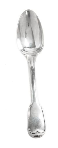 Two Austro-Hungarian Silver Tablespoons, 19th Century, the backs engraved with coats of arms.