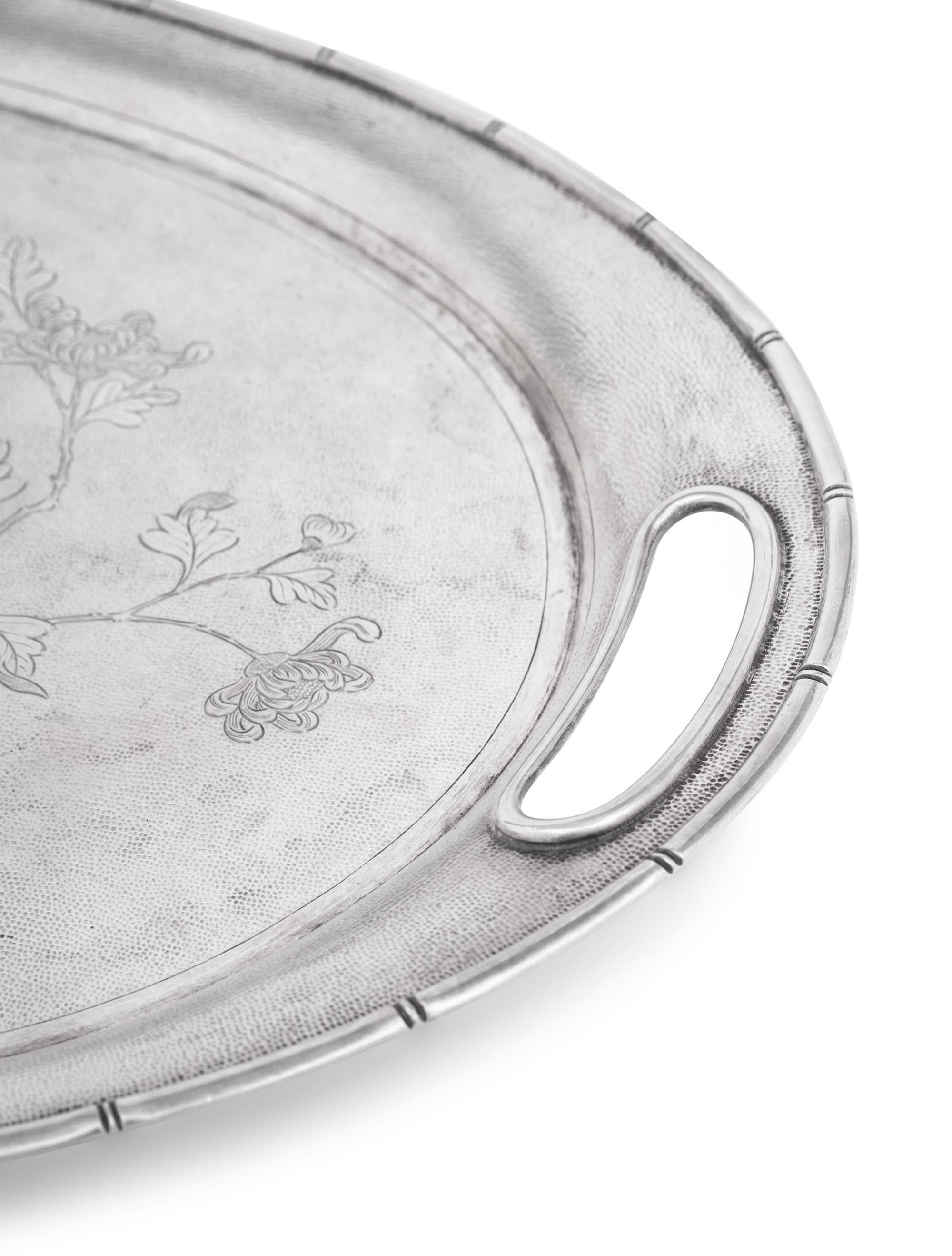 A Chinese Export Silver Tray