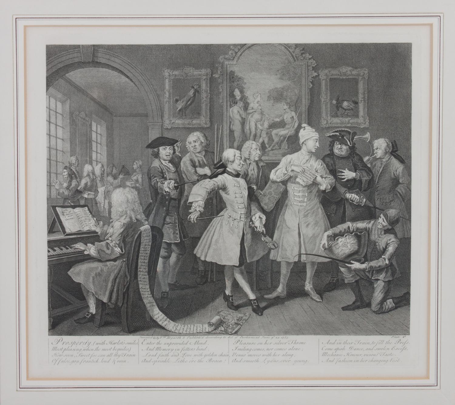 William Hogarth, (British, 1697-1764), The Rake's Progress (plates 1-8)
