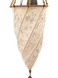 A Pair of Fortuny Cesendello Silk Wall Sconces
