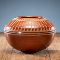 Crucita Calabaza, Blue Corn (1921-1999) Redware Pottery Jar