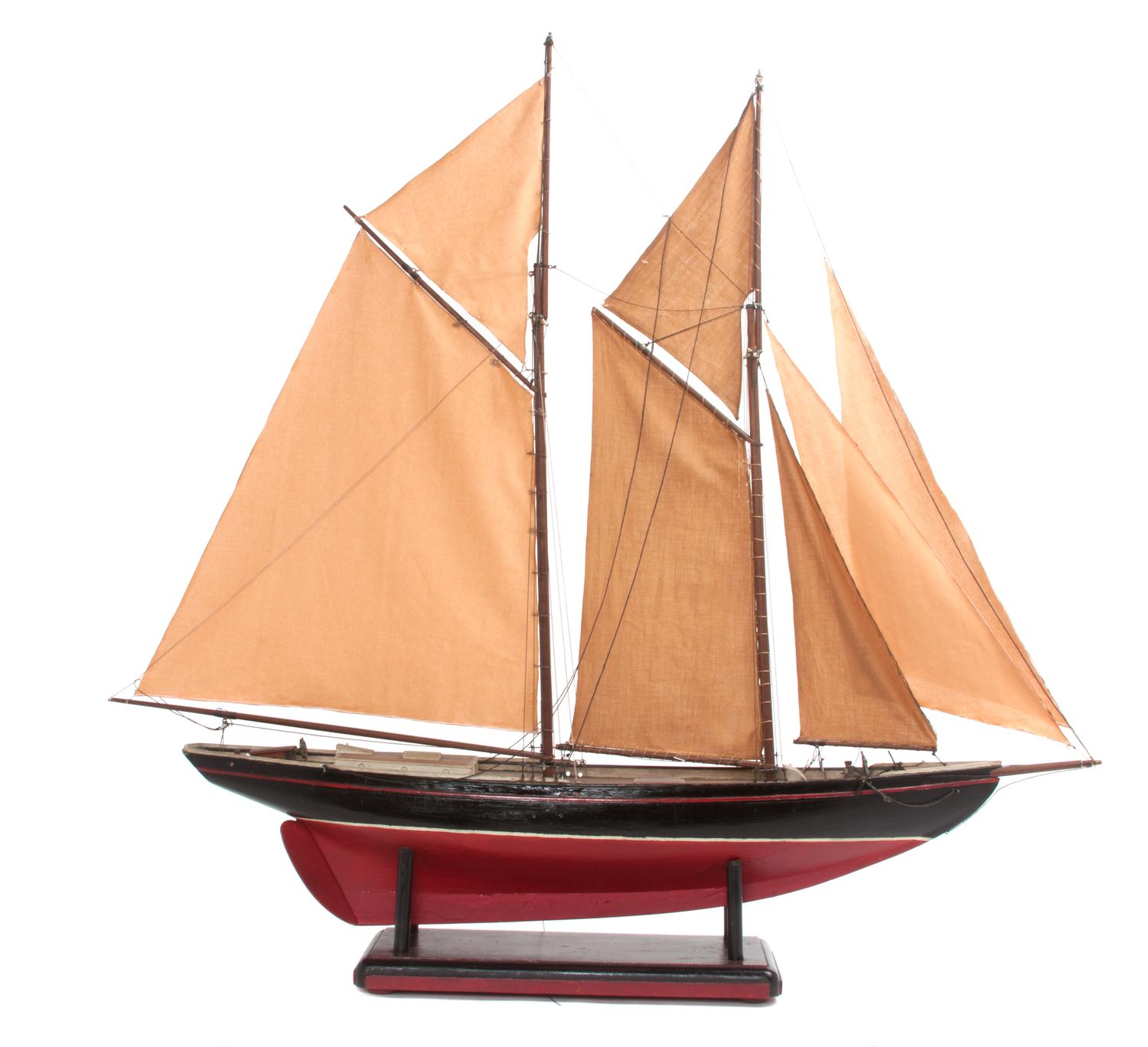 A Model Fishing Schooner Length 32 inches.
