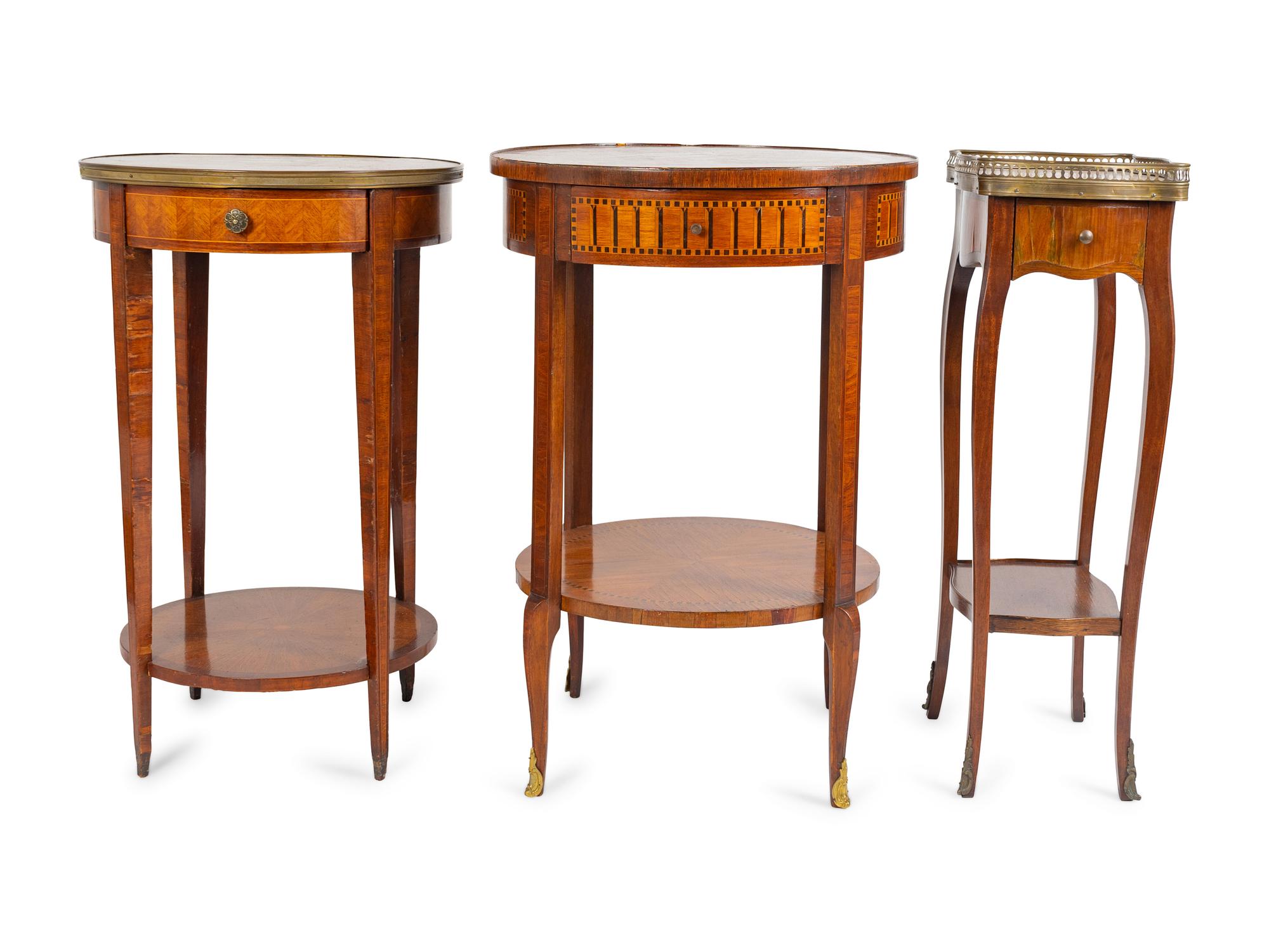 Three French Side Tables