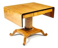 A Biedermeier Style Drop-Leaf Table Height 28 3/4 x width 53 (fully extended) x depth 27 1/4 inches. — 20TH CENTURY