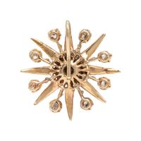 DIAMOND AND YELLOW GOLD STARBURST PENDANT