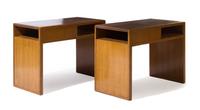 A Pair of Edward Wormley Night Stands Height 21 x width 28 x depth 15 inches.