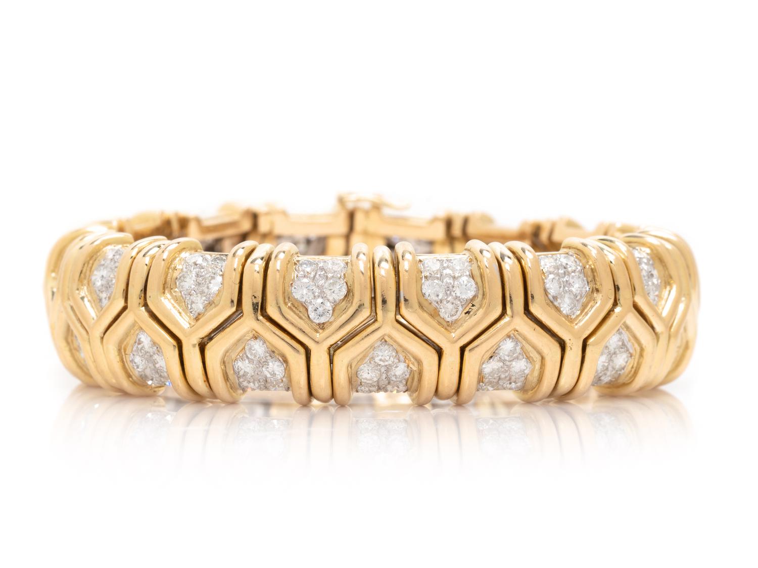 BICOLOR GOLD AND DIAMOND BRACELET